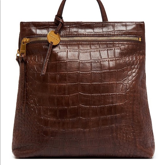 margot Handbags - - Maggie Crocodile-Embossed Leather Backpack